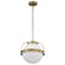 Nuvo Lakeshore 1-Light Medium Pendant Natural Brass White Opal Glass 60/7784 - alternate 4
